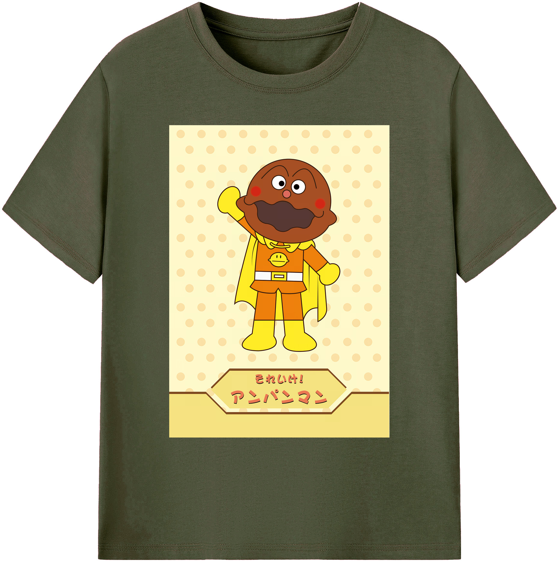 （画像用） アンパンマン Anpanman 綿100％ メンズ半袖Tシャツ｜肌触りやわらか＆通気性